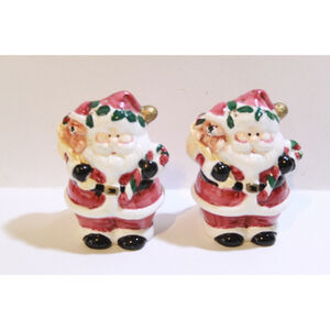 Vintage Ceramic Salt & Pepper Shakers Santa Clause Christmas Teddy Bear Gifts 4"